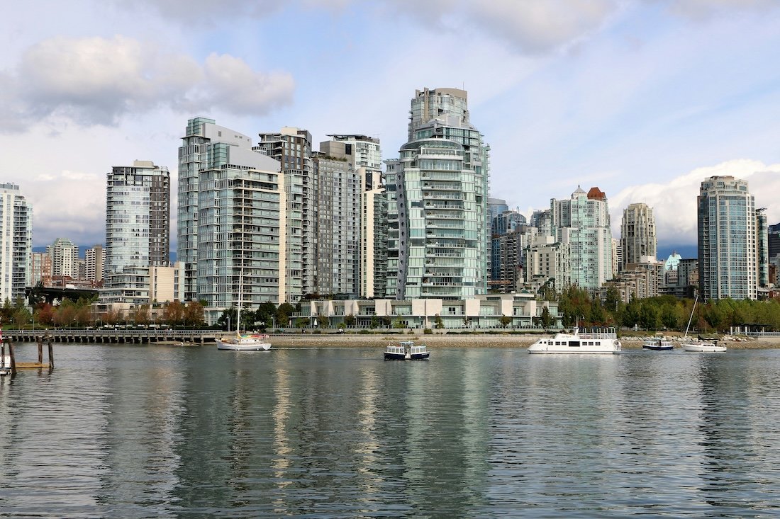 Downtown Vancouver skyline featuring presale condo